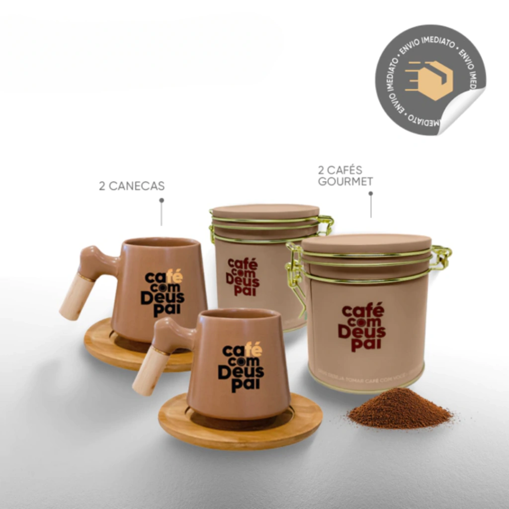 2 Canecas + 2 Latas de café gourmet