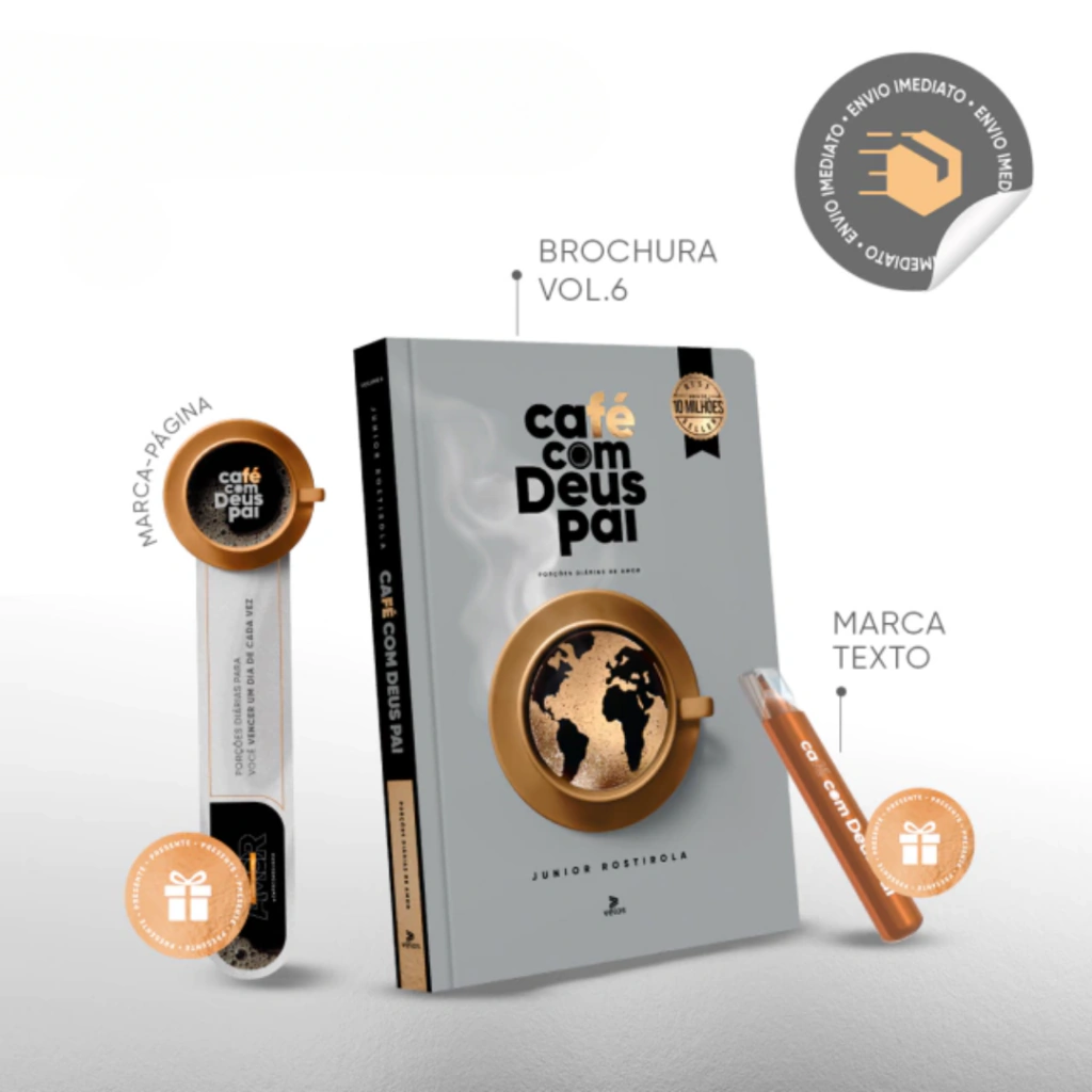 Café com Deus Pai Vol.6 (brochura) + Marca-texto (presente)