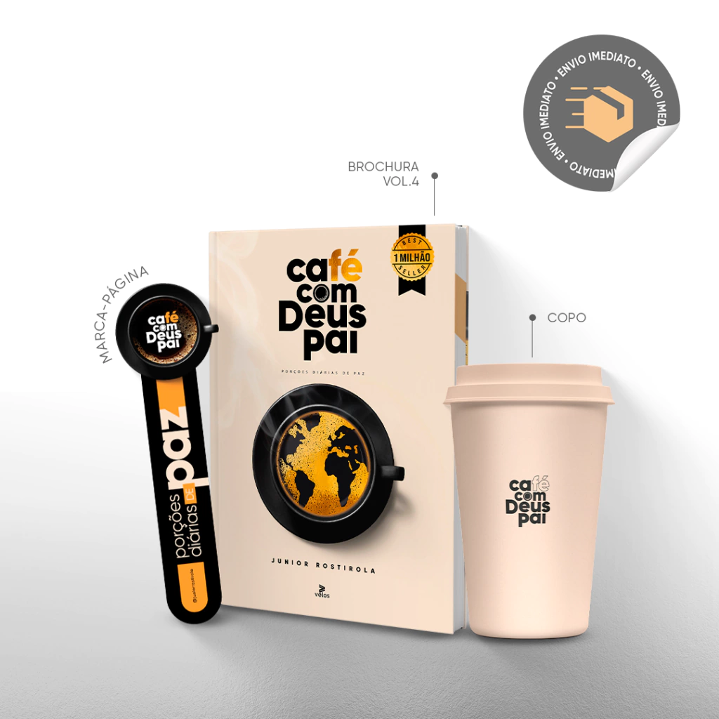 Café com Deus Pai Vol. 4 (brochura) + Copo (400ml)