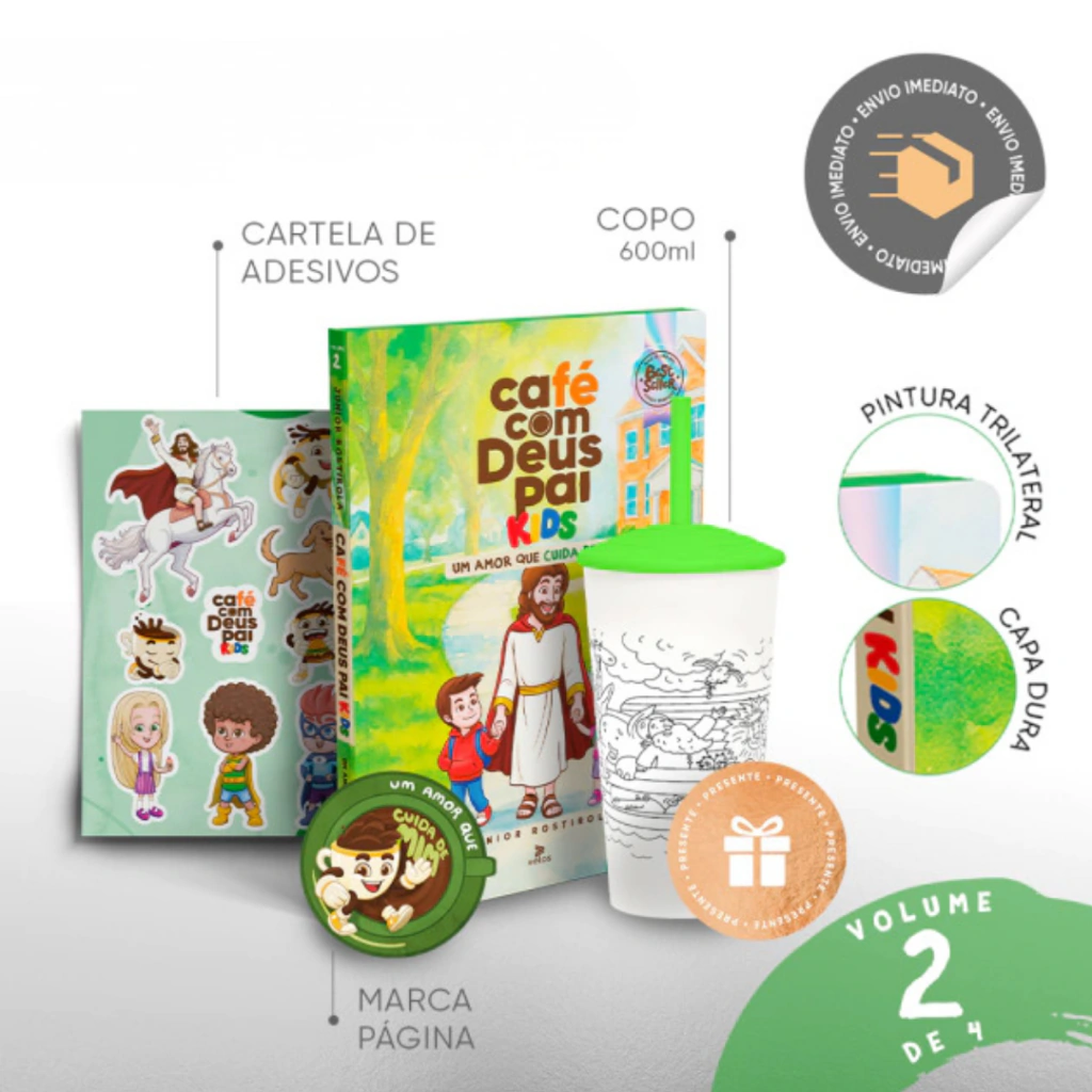 Volume 2 Café com Deus Pai Kids + Copo