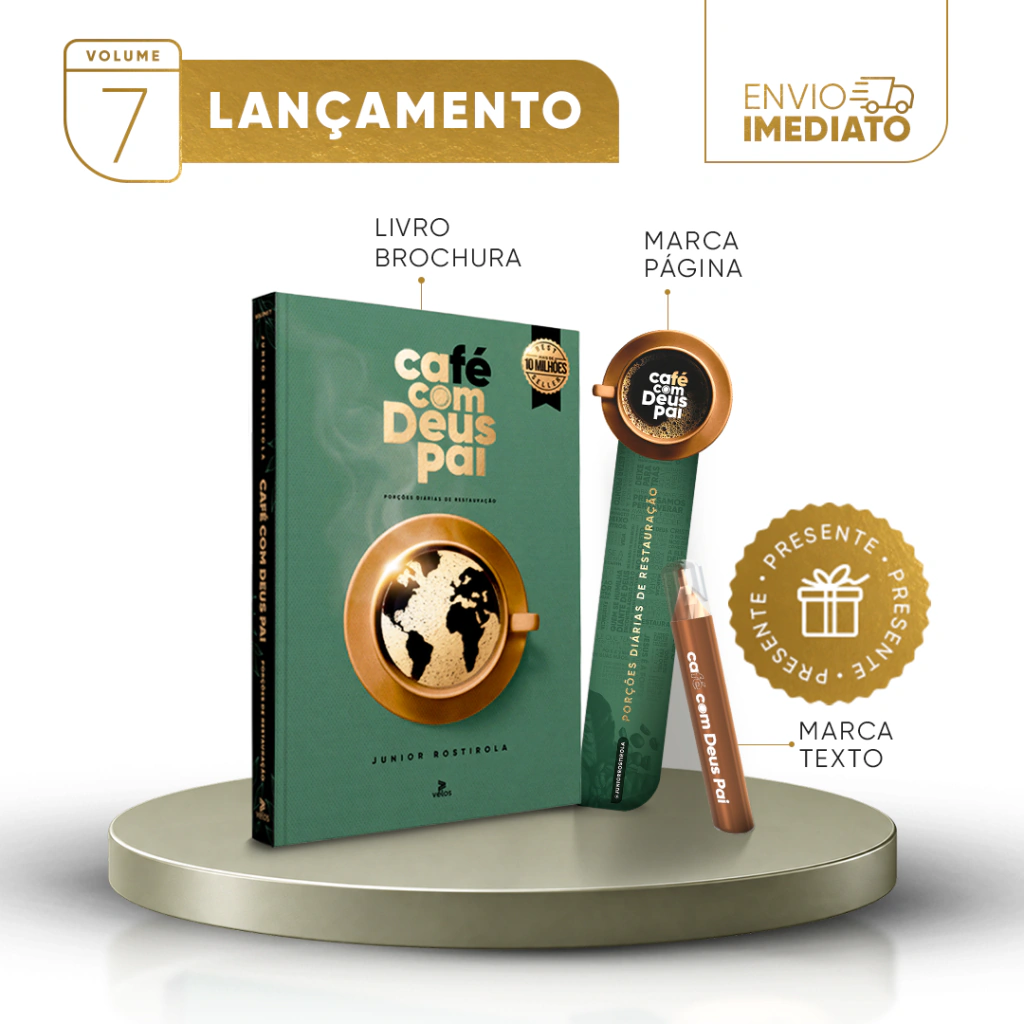 Café com Deus Pai Vol.7 (brochura) + Marca-texto (presente)