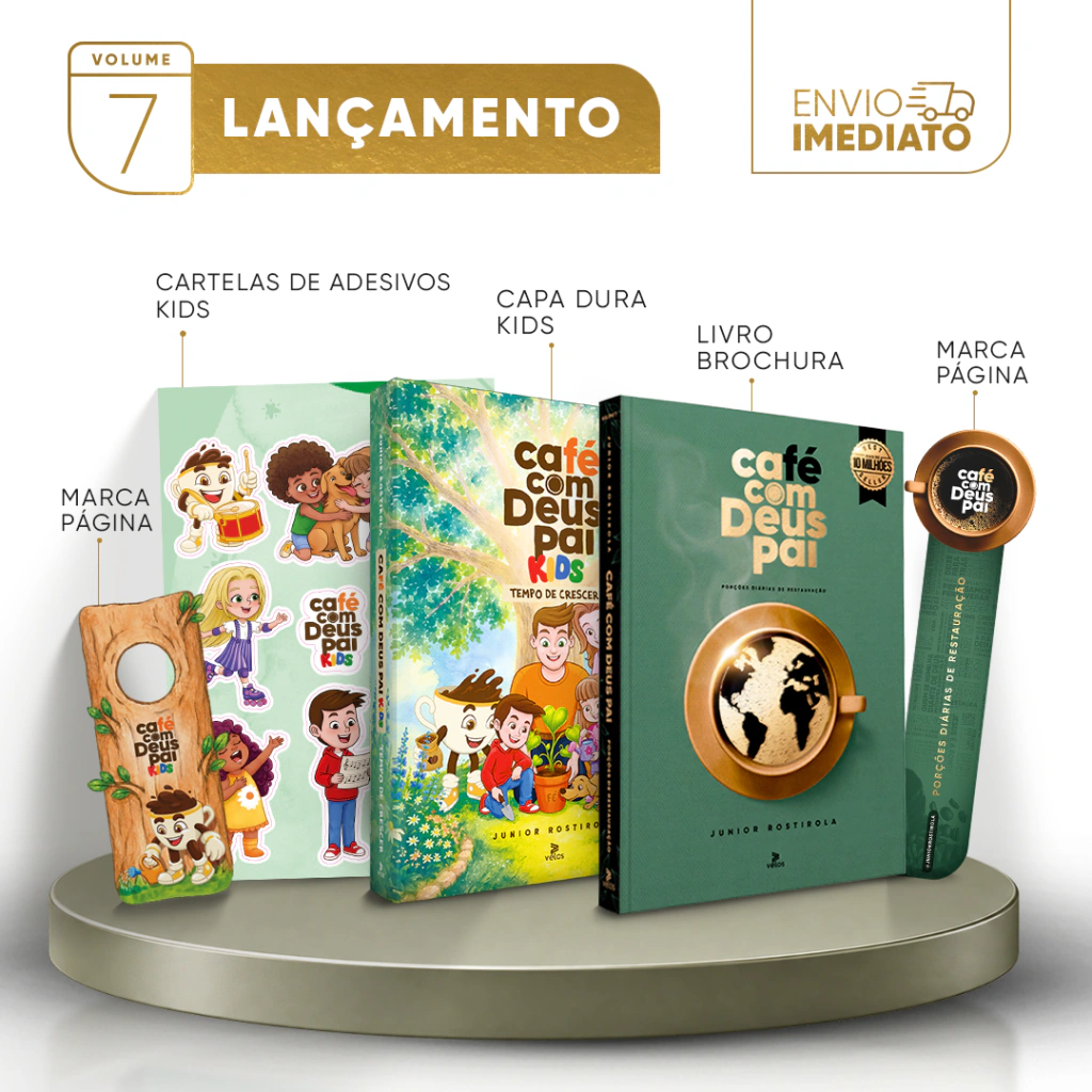 Café com Deus Pai Vol. 7 (brochura) + Café com Deus Pai Kids | É Tempo de Crescer