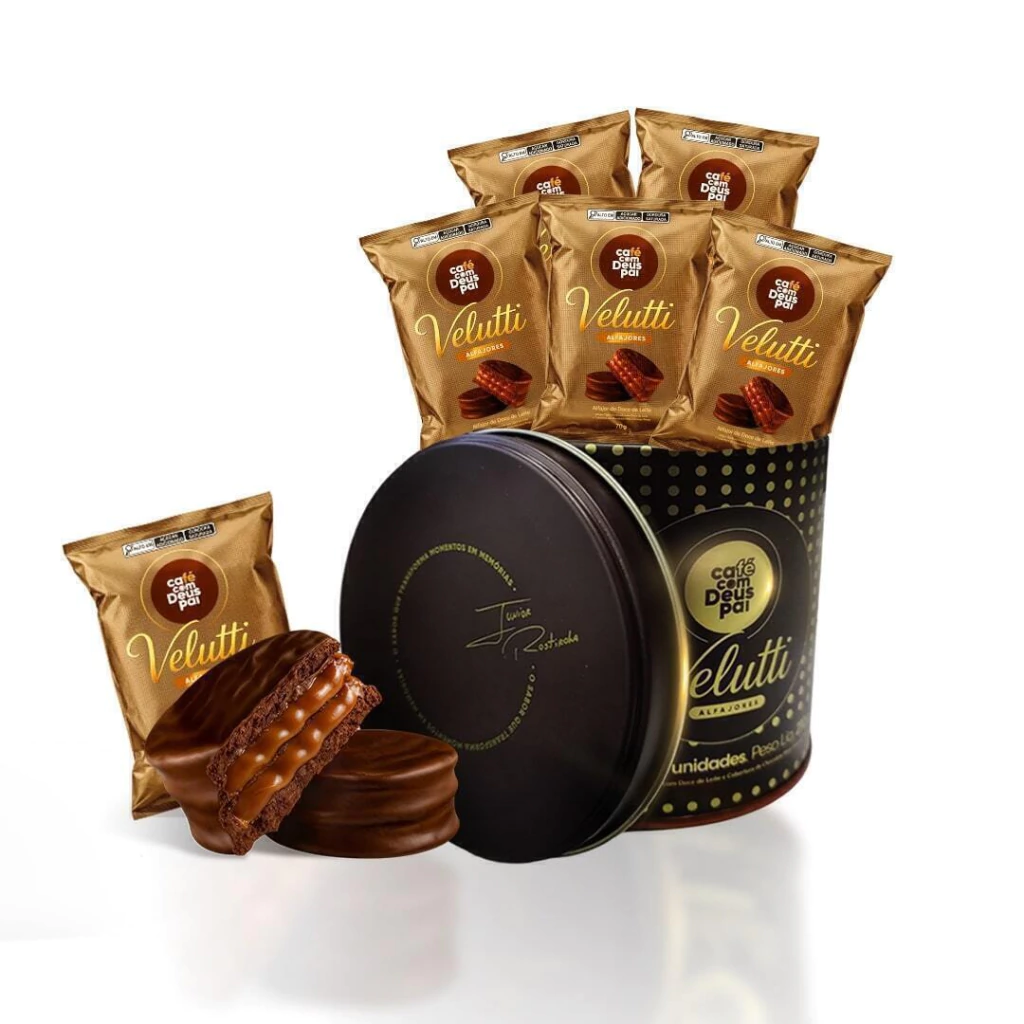 Lata Alfajor Velutti com 6 unidades