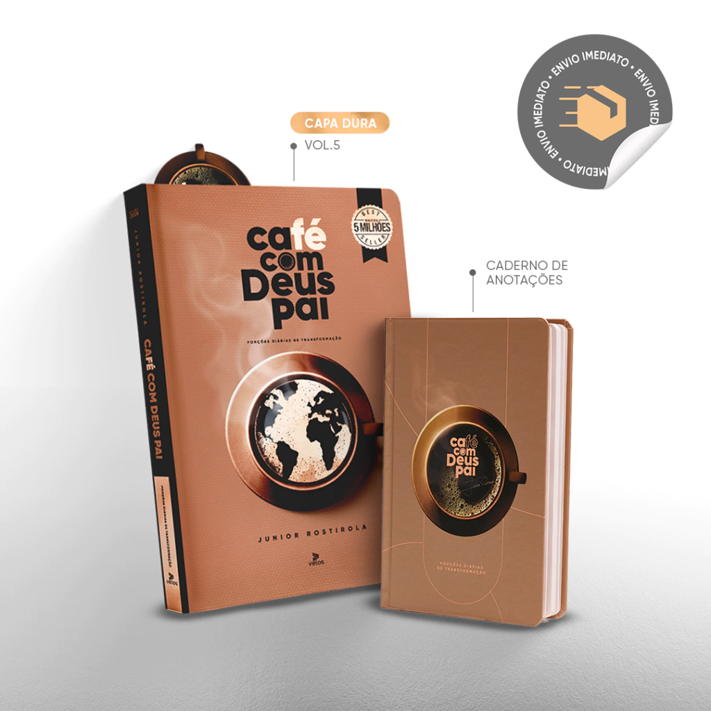 Café com Deus Pai Vol.5 (capa dura) + Caderno exclusivo