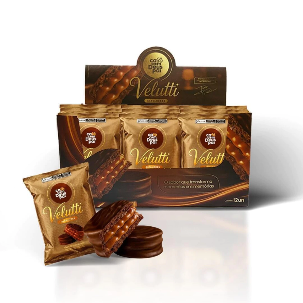 Caixa Alfajor Velutti com 12 unidades