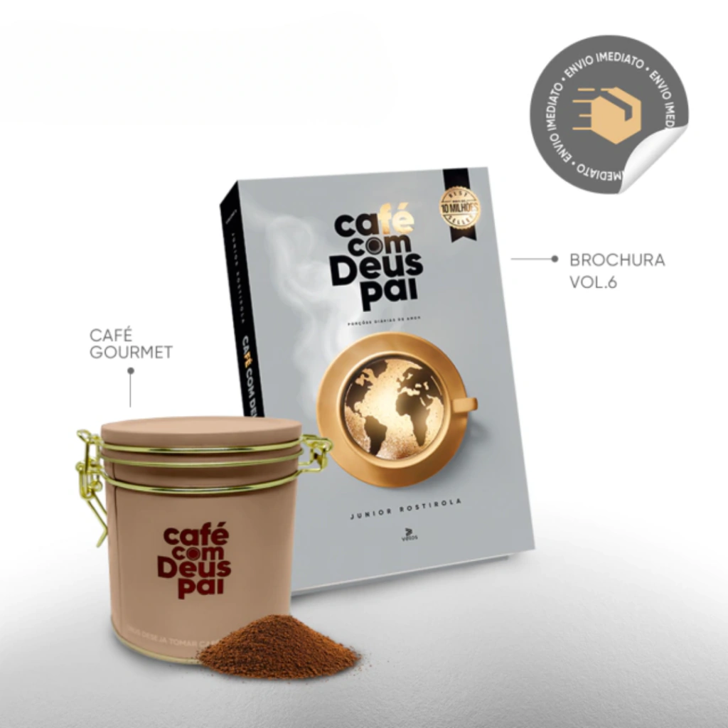 Combo: Café com Deus Pai vol.6 (brochura) + Lata de café gourmet