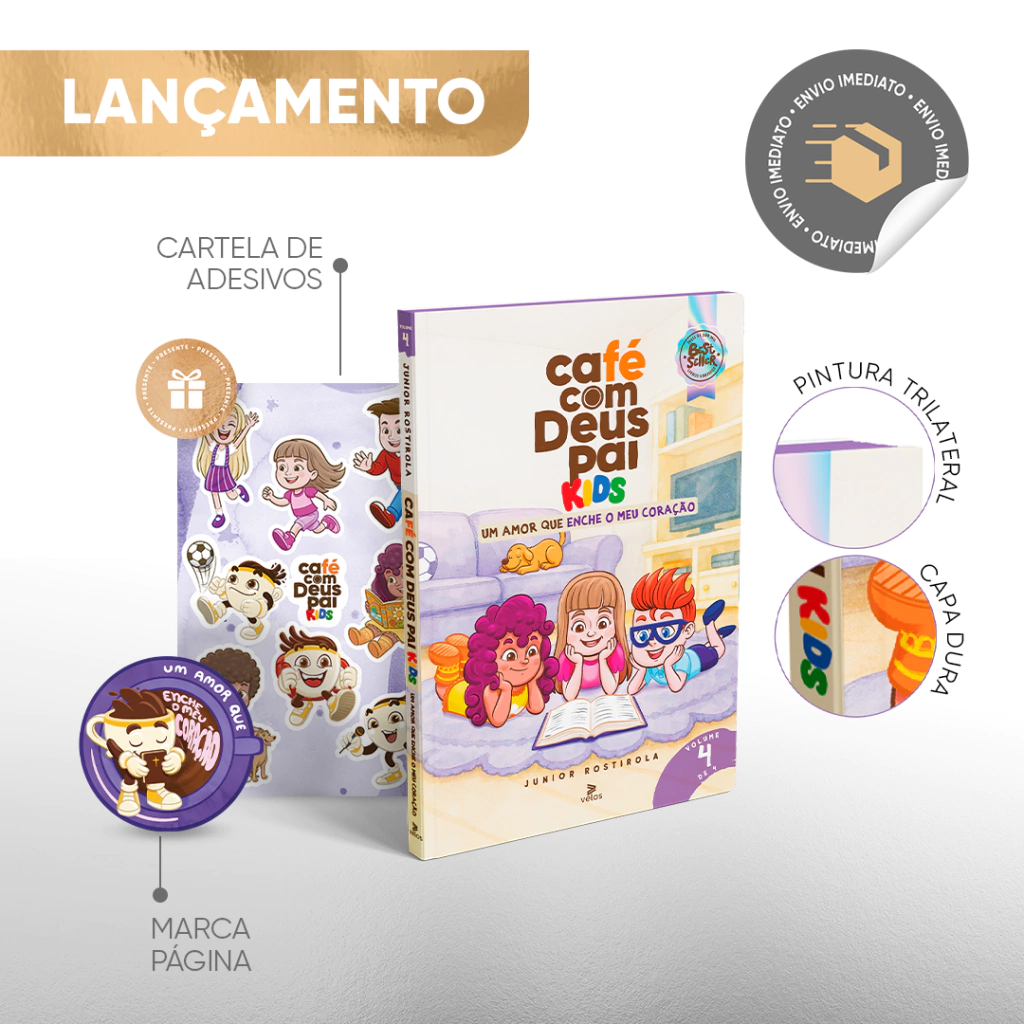 Volume 4 Café com Deus Pai Kids - Um amor que enche meu coração