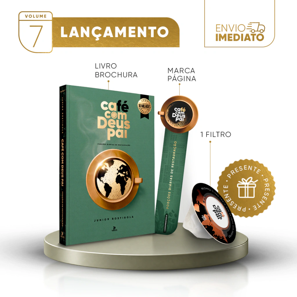 Café com Deus Pai Vol. 7 (brochura) + Filtro de Café