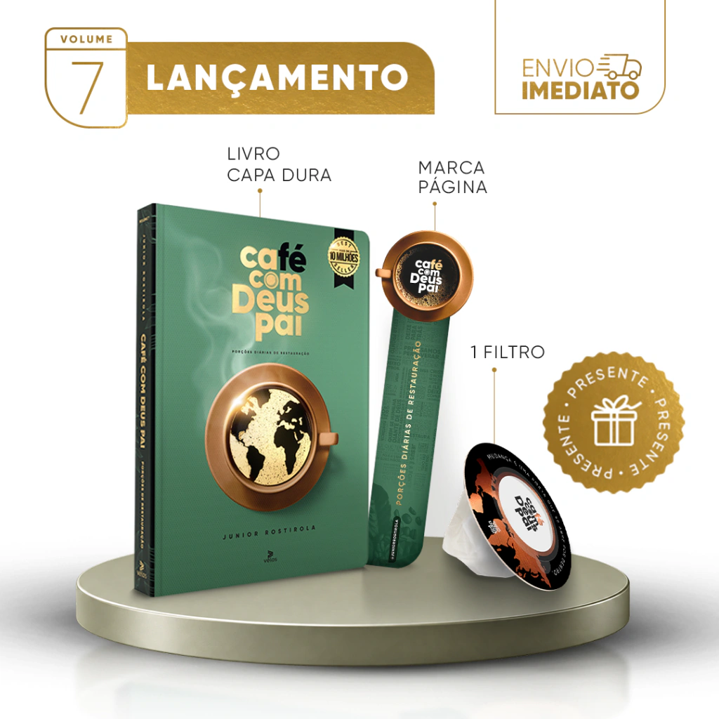 Café com Deus Pai Vol. 7 (capa dura) + Filtro de Café