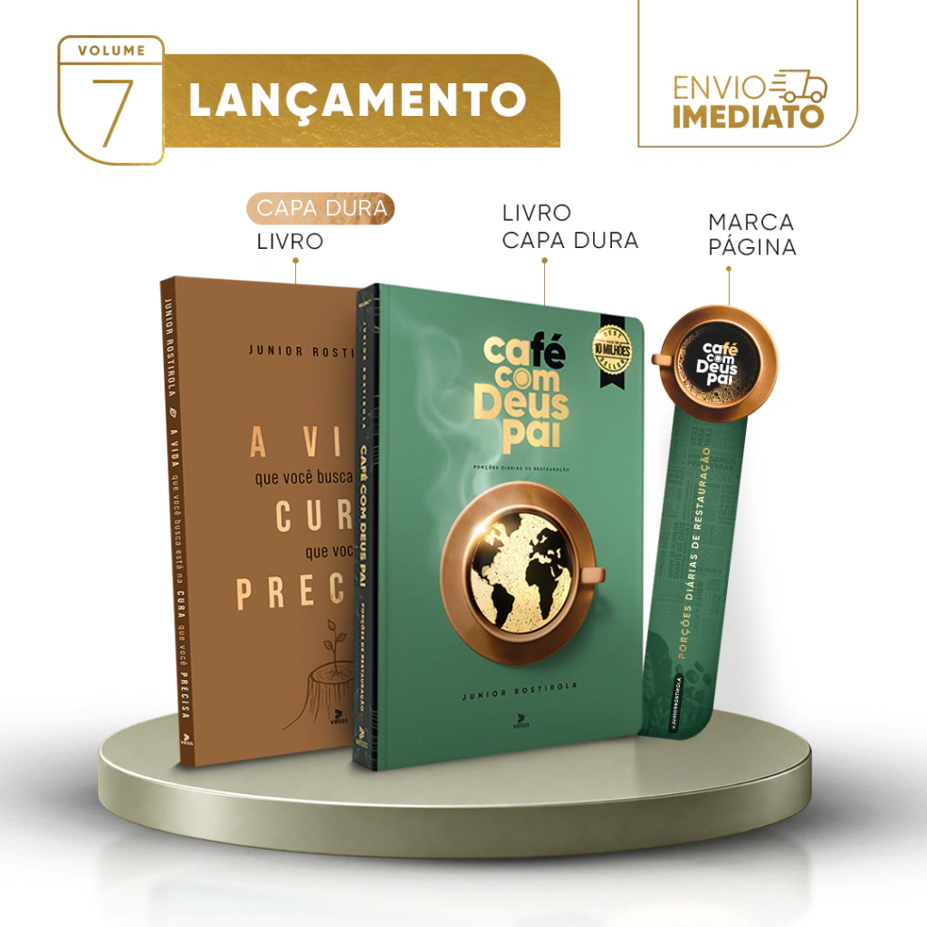 Café com Deus Pai Vol. 7 (capa dura) + Livro A Vida que Você Busca Está na Cura que Você Precisa