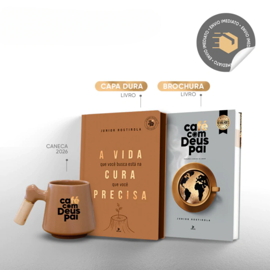 Café com Deus Pai vol.6 (brochura) + A vida que você busca está na cura que você precisa + caneca