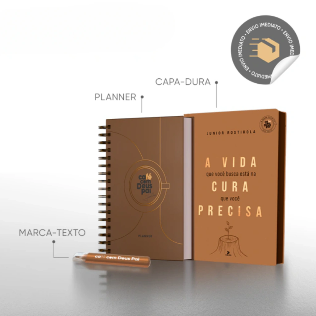 A vida que você busca está na cura que você precisa + Planner + marca-texto